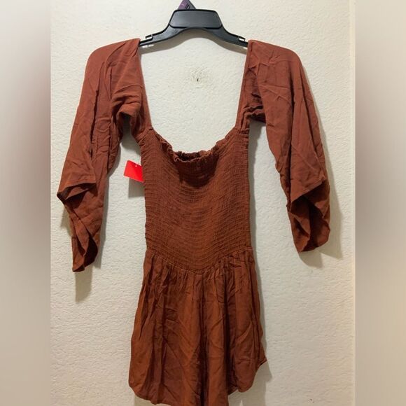 Blue life romper brown elastic size S - Picture 1 of 11